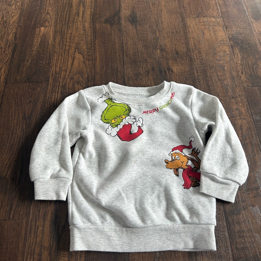Kids Grey Grinch Sweatshirt